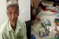 Viral! Seorang Kakek Pengemis Beli Perhiasan Emas 28 Gram Pakai Uang Receh 2 Karung
