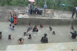 Bahagia Proyek Bendungan Mini Rampung, Dandim 1412 Kolaka Nyemplung Bersama Anak-Anak