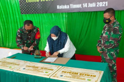 Selesai Cepat Waktu, Bupati Kotim Apresiasi Satgas TMMD Kodim 1412