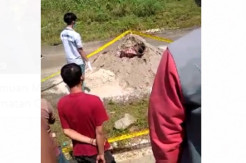 Serang Geger, Mayat Wanita Dibungkus Karpet Dikubur Tumpukan Pasir