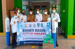 Bantu Pasien COVID-19, Kadin Indonesia Salurkan 15 Tabung Oksigen ke RSUD Bangka Tengah