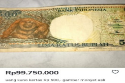 Uang Jadul Gambar Orang Utan Diburu, Ada yang Jual Nyaris Rp100 Juta