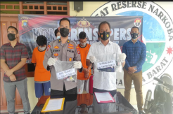 Tim Hantu Polres Bangka Barat Bekuk 2 Bandar dan 2 Kurir Narkoba