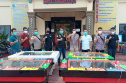 Sering Meresahkan Warga, Polres Batu Bara Amankan 4 Meja Judi Tembak Ikan