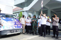 Yusran Lalogau Lepas Distribusi Logistik Pilkades 25 Desa di Pangkep