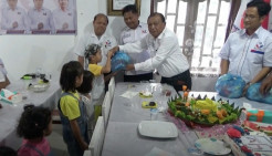 HUT ke-9, DPD Perindo Tapanuli Utara Bagikan Sembako ke Anak Yatim dan Keluarga Miskin