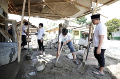 Santri di Subang Kerja Bakti dan Renovasi Pondok Pesantren, Terinspirasi Ganjar