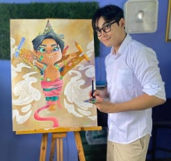 Tak Cuma Jago Melukis! RizkyAmom Sukses Padukan Seni Lukis, Ilustrasi, dan Clay Art Jadi Konten Edukatif