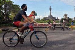 Uji Coba Hari Bebas Kendaraan di Denpasar