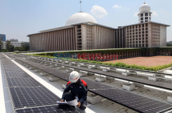 Pencahayaan Masjid Istiqlal Gunakan Energi Ramah Lingkungan