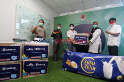 Dukung Pencegahan Covid-19, Aice-GP Ansor Donasi Masker
