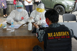 Peserta Aksi 1812 Jalani Rapid Test Sebelum Masuk Jakarta