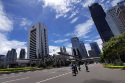 Libur Natal, Jalan Sudirman Jakarta Lengang