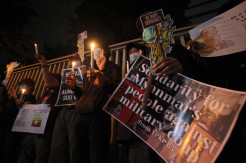 Aksi Solidaritas untuk Rakyat Myanmar di Depan Gedung ASEAN