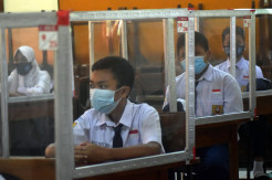 Uji Coba Pembelajaran Tatap Muka di SMP Negeri 5 Semarang dengan Prokes Ketat