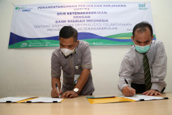 Lindungi Nasabah, BPJamsostek Jalin Kerjasama dengan BSI Area Surabaya Raya