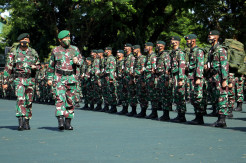 Pangdam XIV Hasanuddin Pimpin Upacara Penyambutan Satgas Pamtas Penyangga Papua