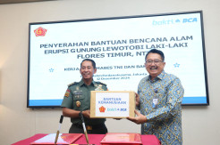 Kolaborasi BCA dan TNI Salurkan Bantuan untuk Korban Erupsi Gunung Lewotobi di Flores Timur