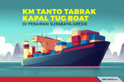 KM Tanto Tabrak Kapal Tug Boat di Perairan Surabaya-Gresik