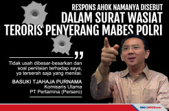 Respons Ahok Namanya Disebut dalam Surat Wasiat Teroris