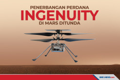 NASA Tunda Terbangkan Helikopter Ingenuity di Mars