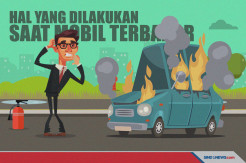 Mobil Tiba-tiba Terbakar di Tengah Jalan, Lakukan Hal Ini