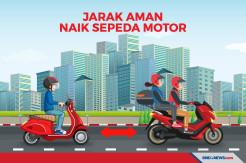Ini Jarak Aman Naik Motor yang Direkomendasikan Sesuai Kecepatan