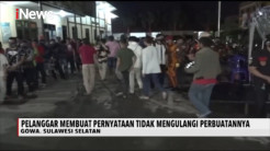 Berkumpul Saat PSBB, Ratusan Warga Gowa Dapat Hukuman Fisik