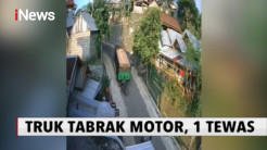 Gagal Nanjak, Truk Bermuatan Kayu Mundur Tabrak Motor 1 Orang Tewas
