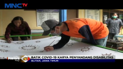 Penyandang Disabilitas Membuat Karya Batik Unik Covid-19