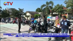 Puluhan Pelanggar Lalu Lintas Tak Pakai Masker Diberi Hukuman Berjemur