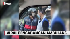 Pemotor Arogan Hentikan Ambulans yang Sedang Membawa Pasien