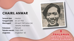 8 Pahlawan Nasional yang Jarang Diungkap, Chairil Anwar (Seri-3)