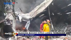 Sebuah Gudang Penyimpanan Bahan Kimia di Sentul Hangus Terbakar