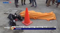 Hendak Mendahului Truk Kontainer, Seorang Pengendara Motor Tewas Terlindas