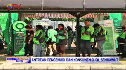 Polisi dan Pengelola Stasiun Tanah Abang Maksimalkan Pengaturan Antrian Ojol dan Penerapan Protokol Kesehatan