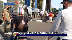 Razia Masker, Banyak Pengendara Motor Nekat Kabur