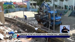 Longsor 18 meter, 5 Kios di Jagakarsa Ambruk