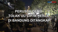 Perusuh Demo  Tolak UU Cipta Kerja di Bandung Ditangkap