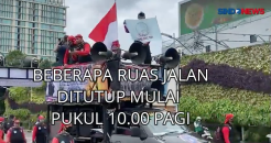 Hari Ini Beberapa Ruas Jalan Ditutup saat Demo Buruh
