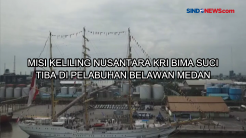 Misi Keliling Nusantara, KRI Bima Suci Tiba di Pelabuhan Belawan