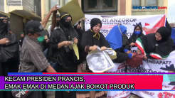 Kecam Presiden Prancis, Emak Emak di Medan Ajak Boikot Produk