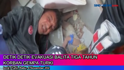 Detik Detik Evakuasi Balita Tiga Tahun Korban Gempa Turki