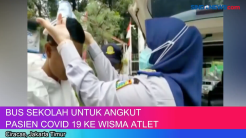 Bus Sekolah untuk Angkut Passion Covid 19 ke Wisma Atlet