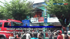 Akibat Arus Pendek Listrik, 4 Ruko Pasar Terbakar di Sidoarjo