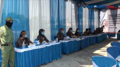 KPU Kab. Mojokerto Menggelar Simulasi Pencoblosan Sesuai Protokol Kesehatan Covid-19