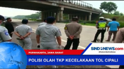 Polisi Olah TKP Kecelakaan di Tol Cipali