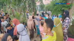 Emak-emak Histeris Ikut Petugas Grebek Pesta Sabu di Sungai Deli