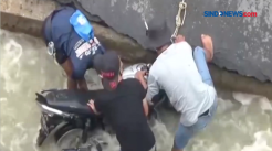 Jembatan Ambruk, Pemotor Terjun ke Sungai di Deli Serdang