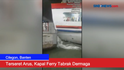 Terseret Arus, Kapal Ferry Tabrak Dermaga Empat Pelabuhan Merak